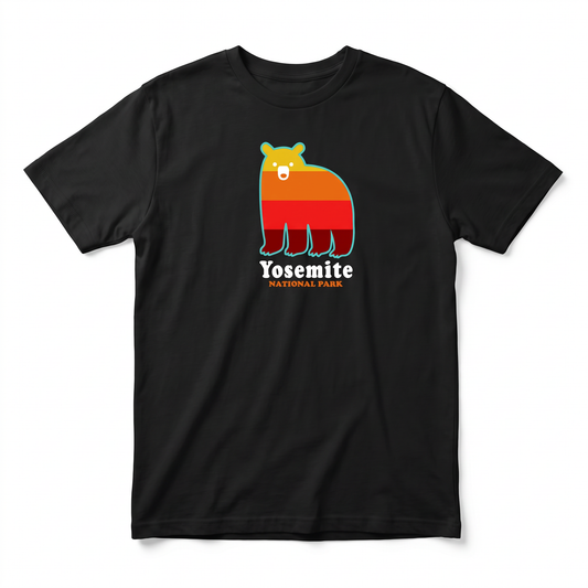 Yosemite Sunny Babe Bear - Black flat lay
