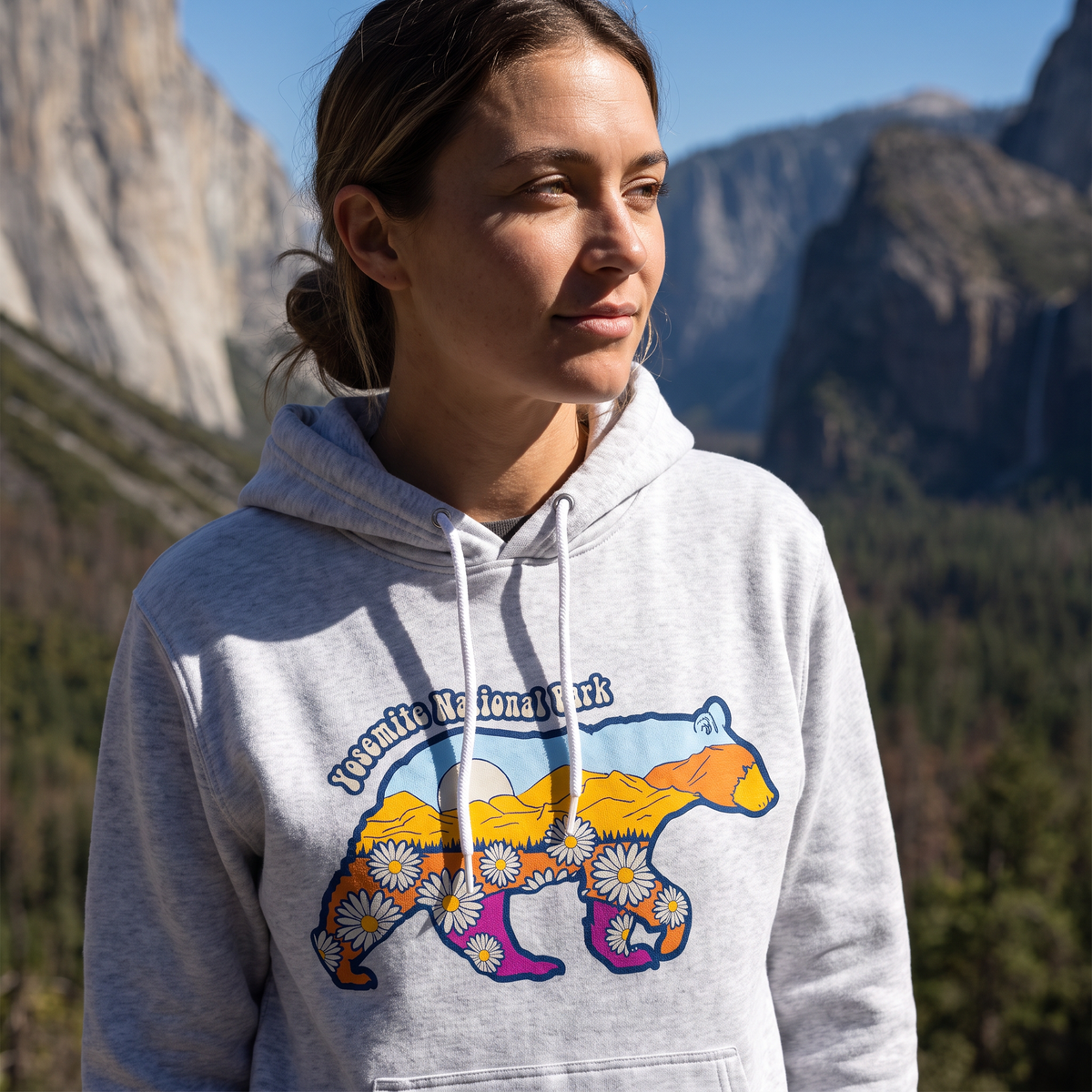 Yosemite Bear Necessities Hoodie - lifestyle photo, women's