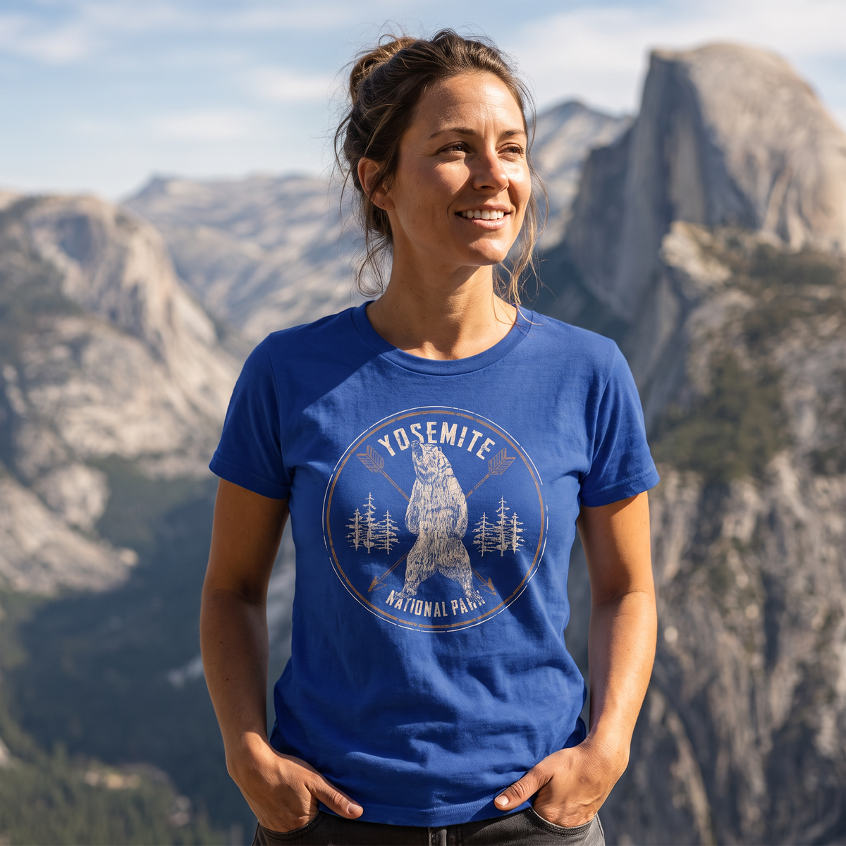 Yosemite Buffalo Nickel Bear - lifestyle photo, women's