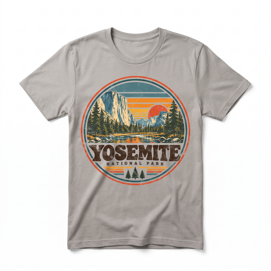 Yosemite Badge - Heather Stone flat lay