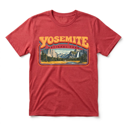 Yosemite Groovy - Heather Red flat lay