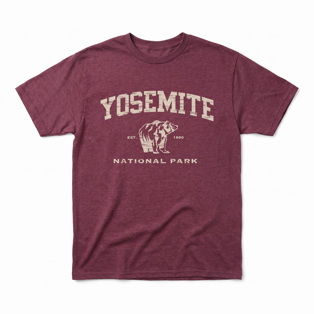 Yosemite Arch Icon - Heather Maroon flat lay