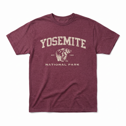 Yosemite Arch Icon - Heather Maroon flat lay