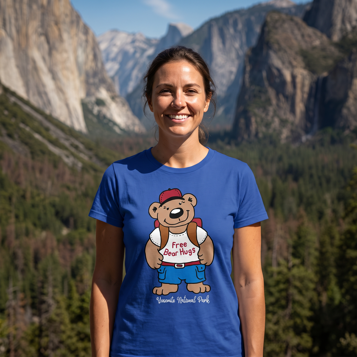 Yosemite Free Bear Hugs - lifestyle photo, women's