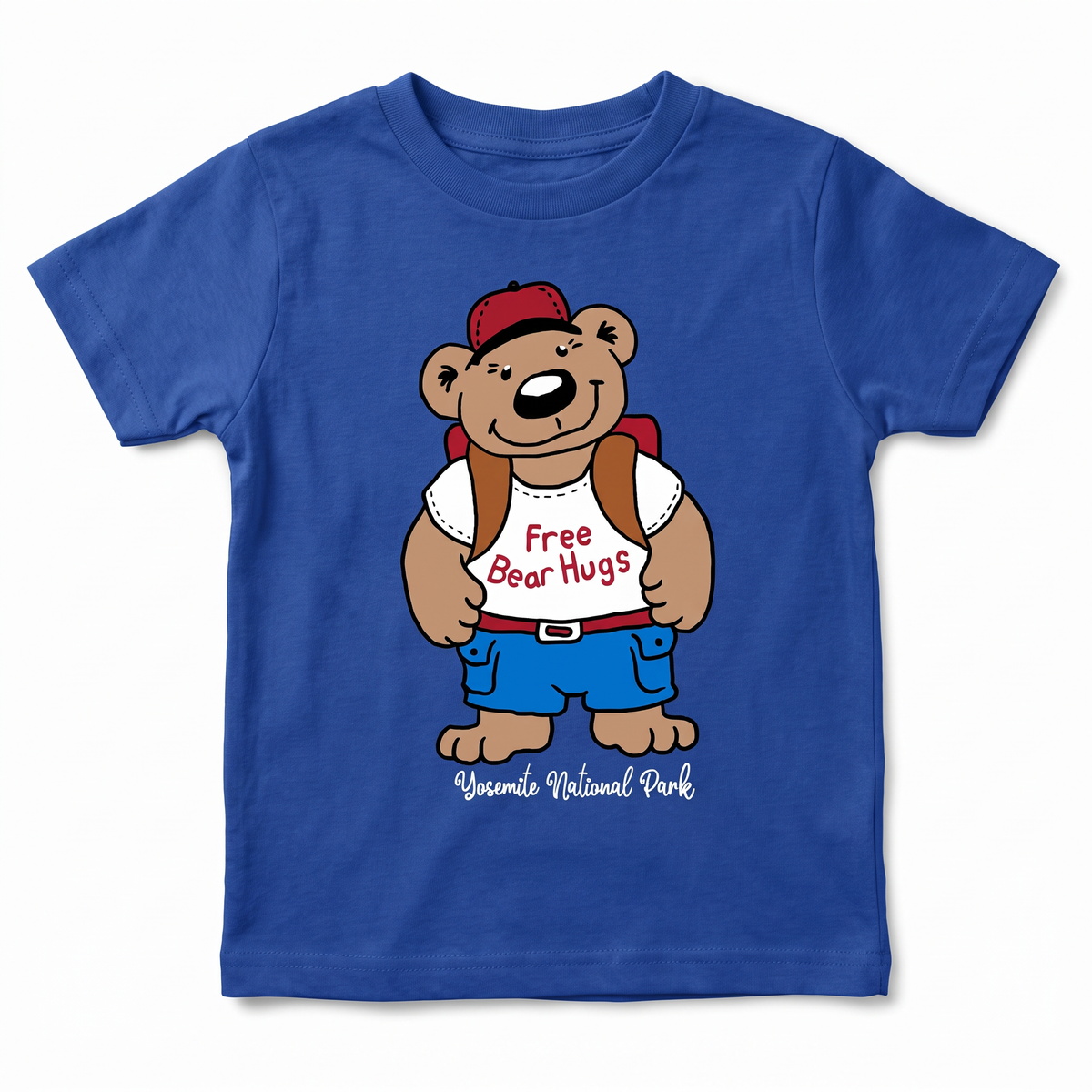 Yosemite Free Bear Hugs - True Royal flat lay