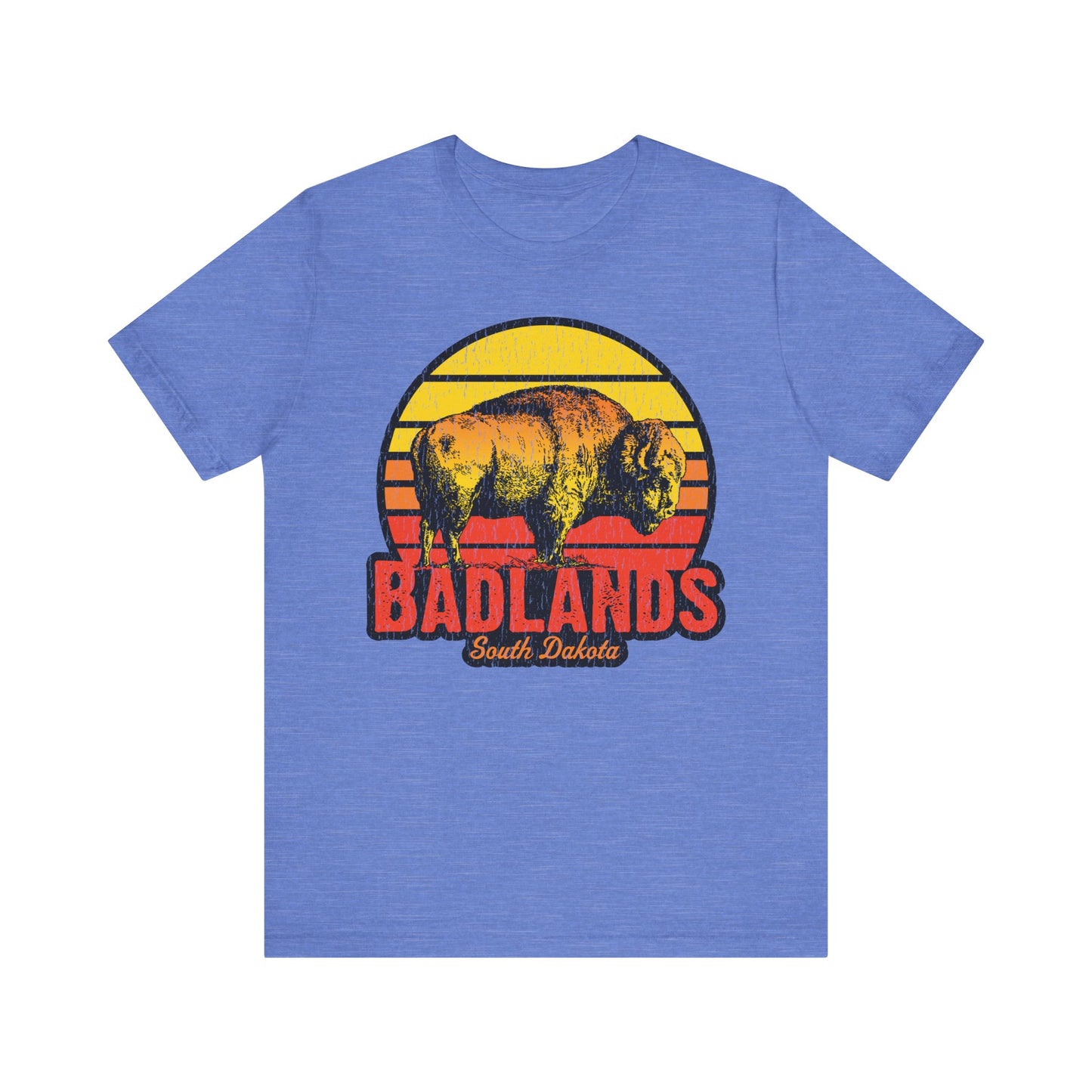Badlands Retro Bison Sunset