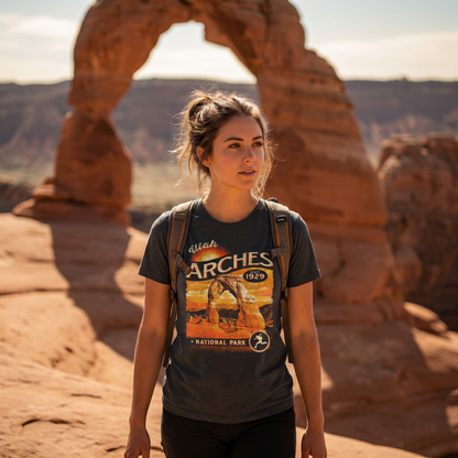 Arches National Park Vintage Sunset