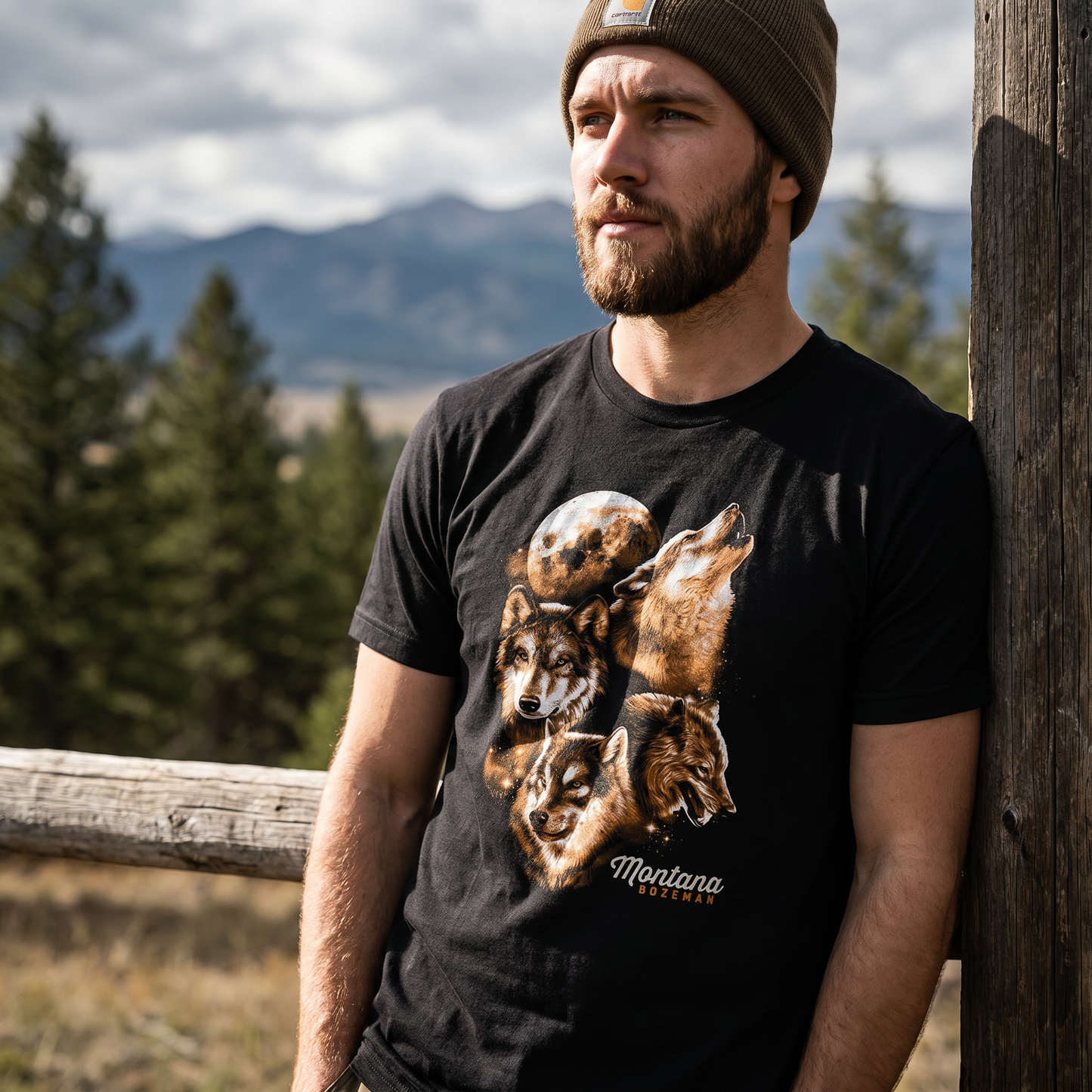 Bozeman Wolves Moonrise