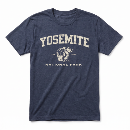 Yosemite Arch Icon - Heather Navy flat lay