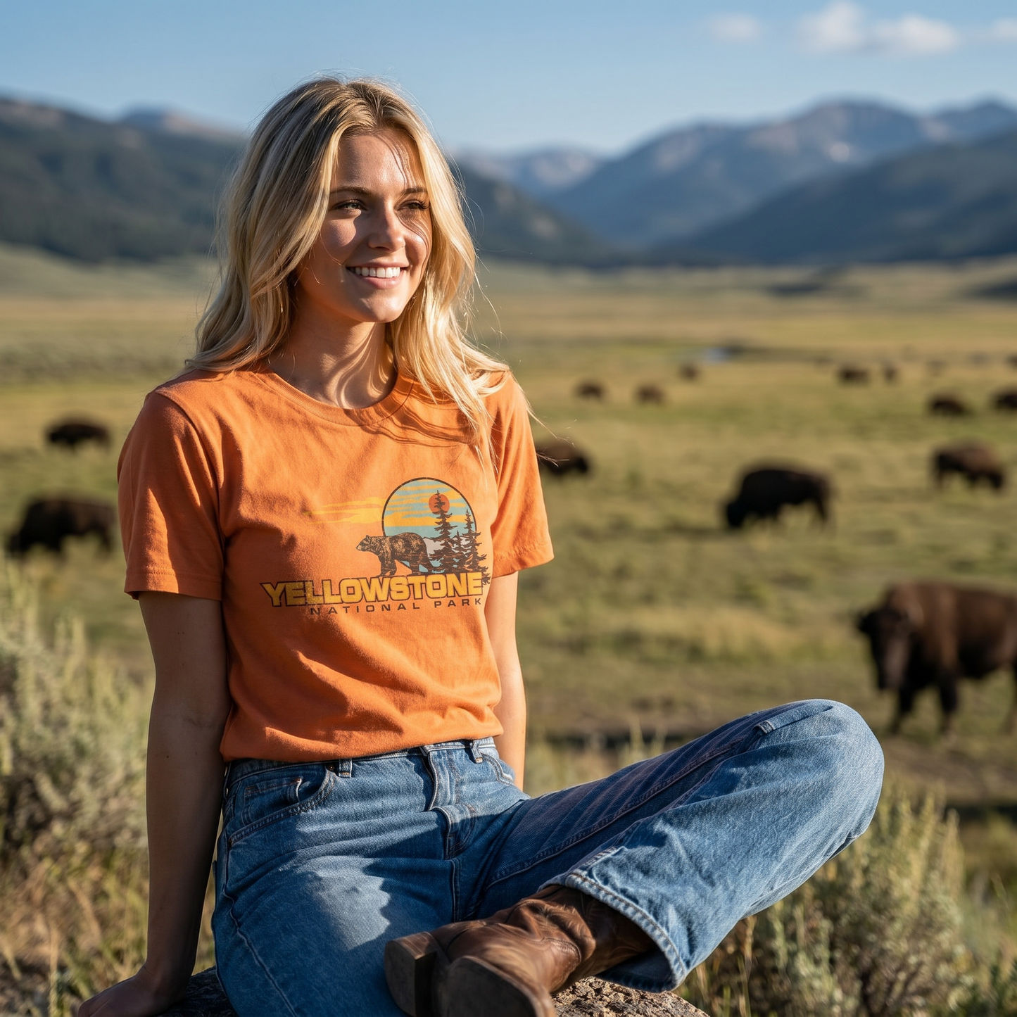 Yellowstone Grizzly Sunset