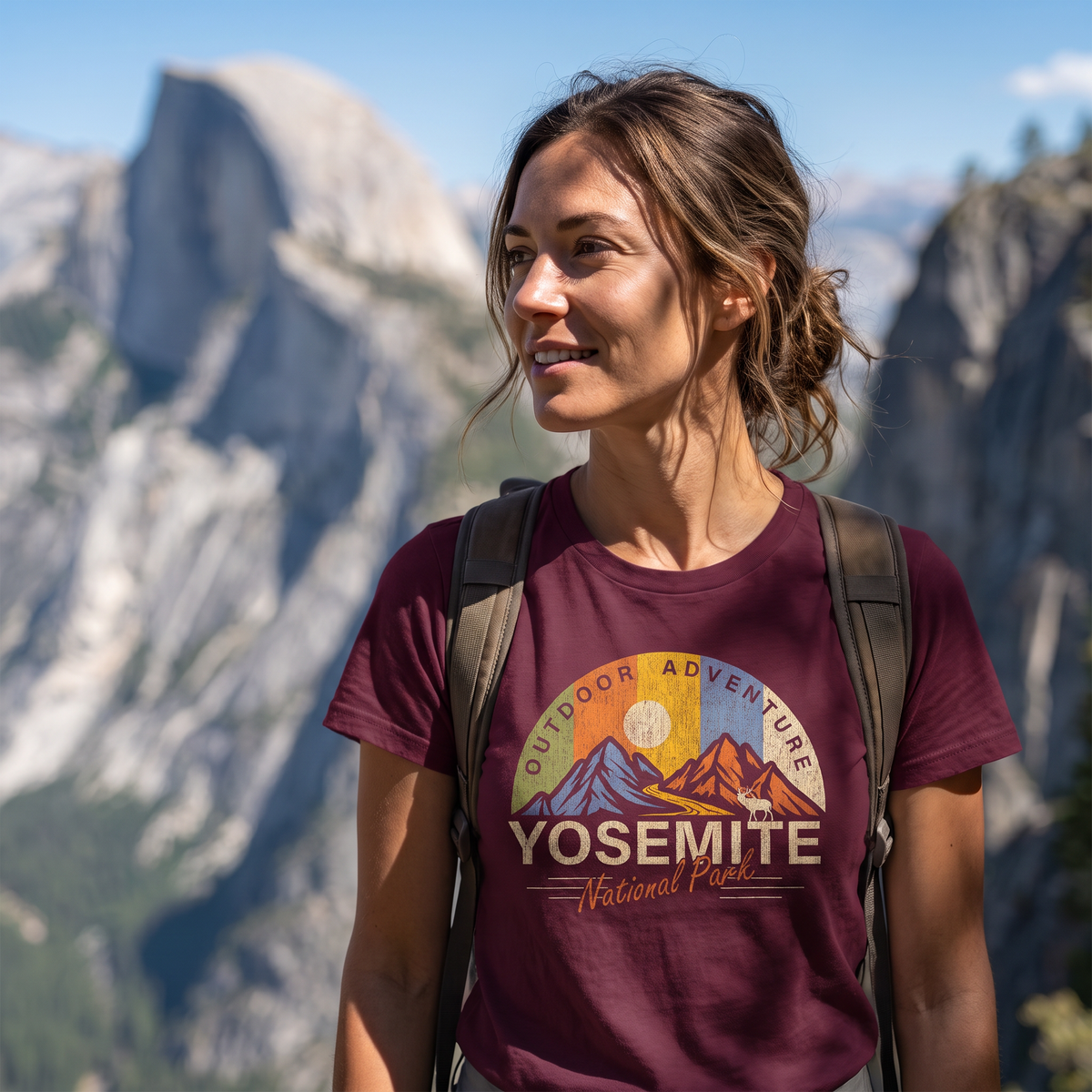 Yosemite Dome Stripe - lifestyle photo, women's