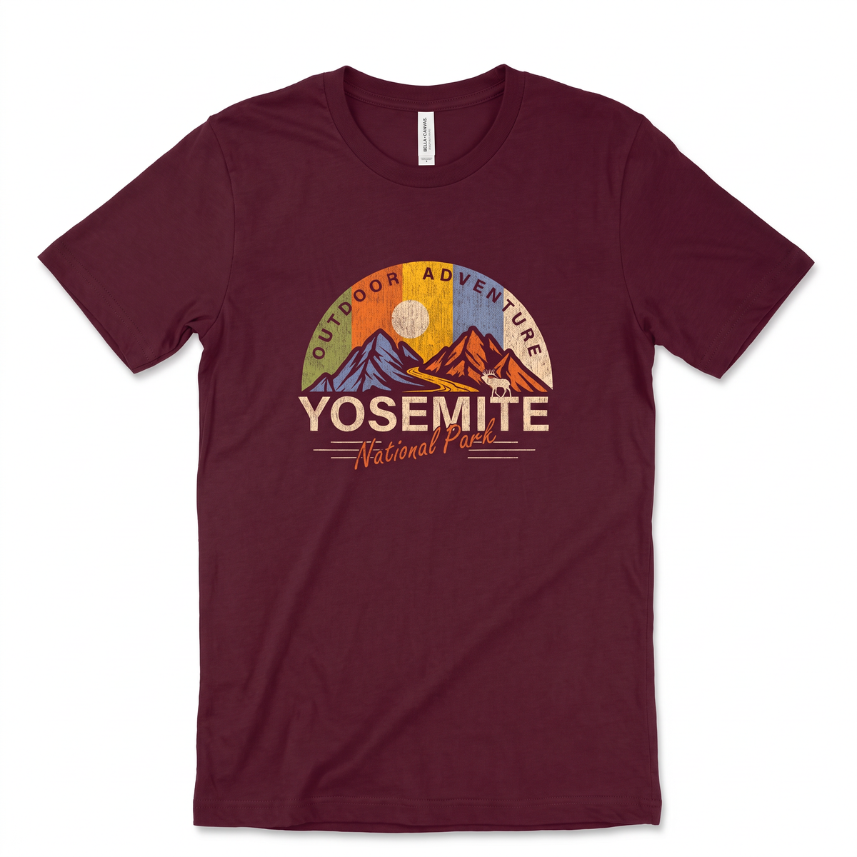 Yosemite Dome Stripe - Maroon flat lay