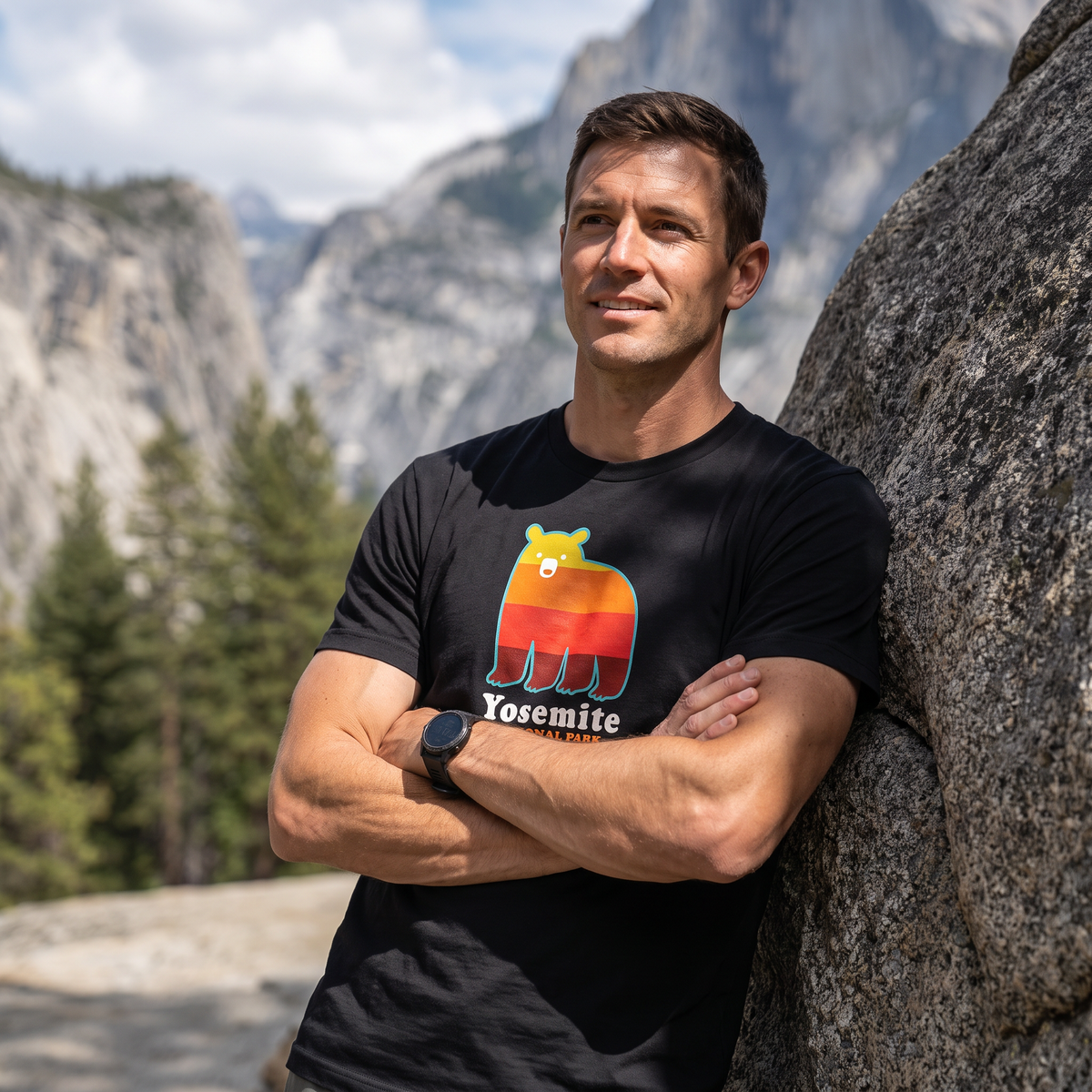 Yosemite Sunny Babe Bear - lifestyle photo, men's